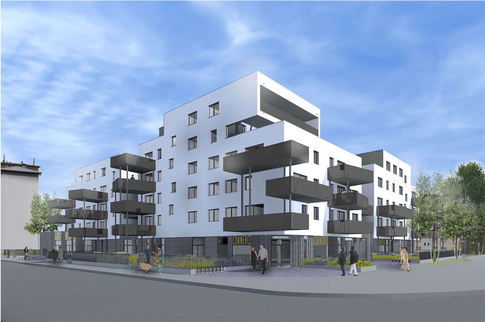 Jouvence à Strasbourg, programme de 40 logements livré l'an dernier qui a été réalisé en accession sociale par une autre société déjà commune à plusieurs membres fondateurs d'OFSA, à savoir Procivis Alsace, et les bailleurs Ophéa et Habitation Moderne. © K&Plus Architecture Globale